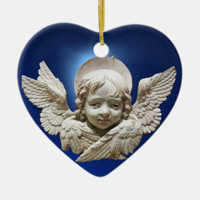 FLORENTINE RENAISSANCE ANGEL CERAMIC ORNAMENT (Front)