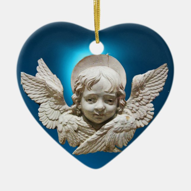 FLORENTINE RENAISSANCE ANGEL CERAMIC ORNAMENT (Front)