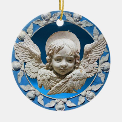 FLORENTINE RENAISSANCE ANGEL CERAMIC ORNAMENT