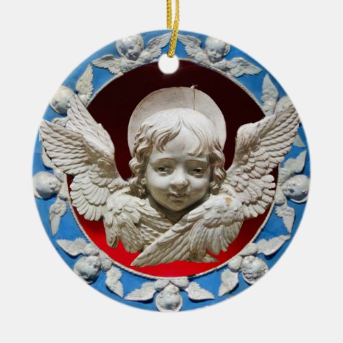 FLORENTINE RENAISSANCE ANGEL CERAMIC ORNAMENT