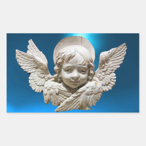 FLORENTINE RENAISSANCE ANGEL RECTANGULAR STICKER