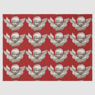 FLORENTINE RENAISSANCE ANGEL Red Christmas Tissue Paper