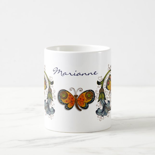 Florentine Renaissance Butterfly Personal Mug (Center)