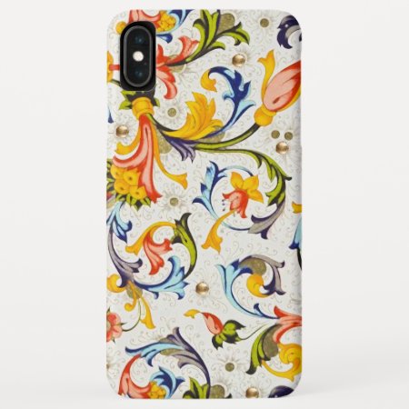 Florentine Renaissance Floral Swirls,flowers Iphone Xs Max Case