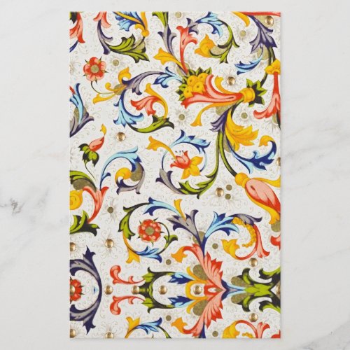 FLORENTINE RENAISSANCE FLORAL SWIRLSFLOWERS STATIONERY