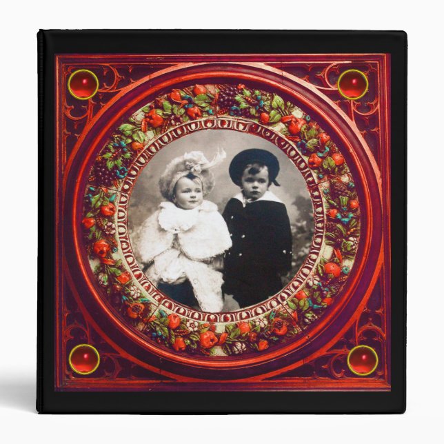 FLORENTINE RENAISSANCE FRUITS  Photo Template 3 Ring Binder (Front)