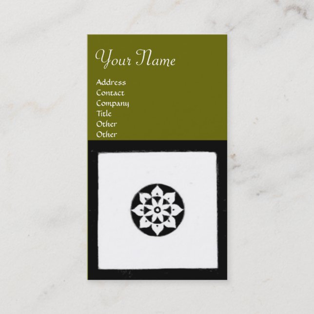 FLORENTINE RENAISSANCE HARMONY,green Business Card (Front)