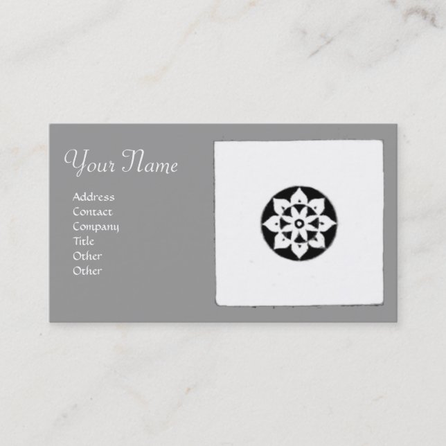 FLORENTINE RENAISSANCE HARMONY,grey Business Card (Front)