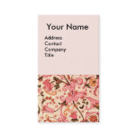 FLORENTINE RENAISSANCE PINK FLORAL SWIRLS,FLOWERS BUSINESS CARD
