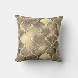 Florentine Tiles in Sepia Colors Throw Pillow