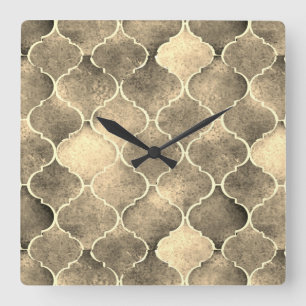 Florentine Tiles Sepia Wall Clock