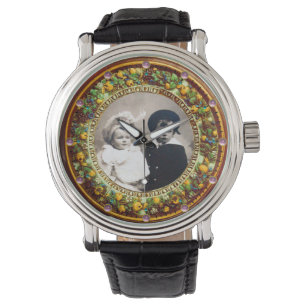 FLORENTINE YELLOW FLORAL CROWN PHOTO TEMPLATE WATCH