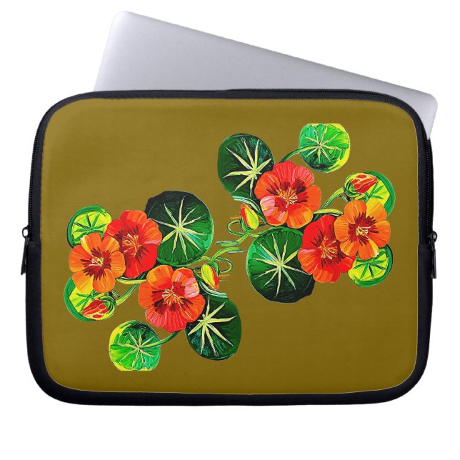 Flores do Brasil capuchinha collection, Laptop Sleeve (Front)