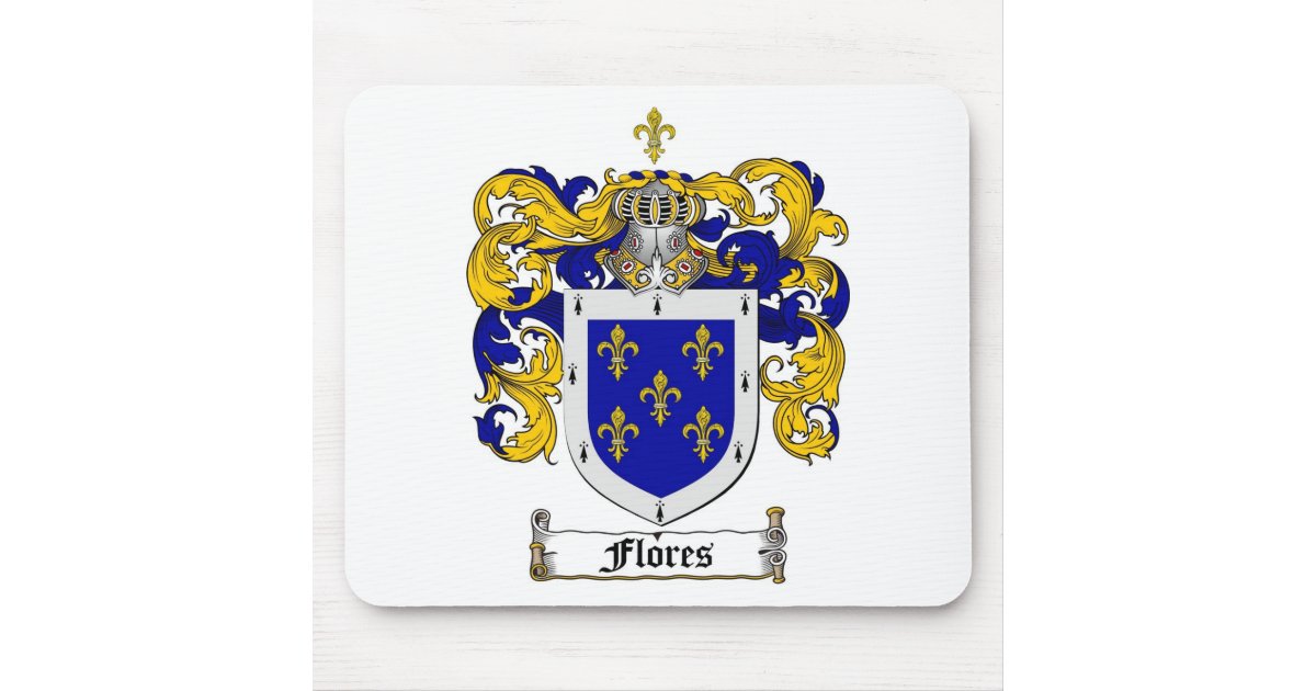 Flores Family Crest - Flores Coat Of Arms Mouse Pad | Zazzle