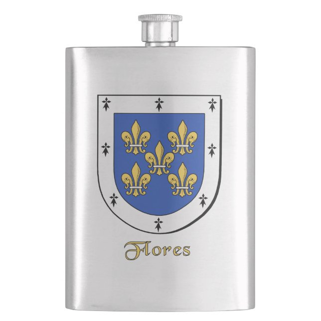 Flores Heraldic Shield Flask (Front)
