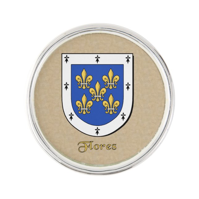 Flores Historical Shield Lapel Pin (Front)