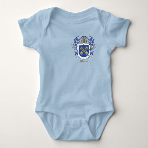 Flores Historical Shield with Helm and Mantle Baby Bodysuit