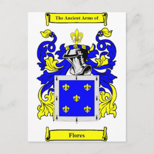 Flores (Spanish) Coat of Arms Postcard