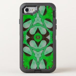 Florescent Green Black Abstract OtterBox Defender iPhone SE/8/7 Case