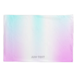 Florescent Holographic Rainbow Colors Pillow Case