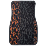 Florescent Orange Black Leopard Car Floor Mat at Zazzle