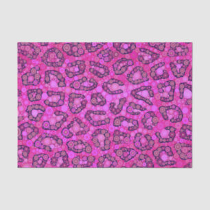Florescent Pink Cheetah Pattern Tissue Paper