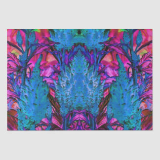 Florescent Pink Floral Surge Tissue Paper