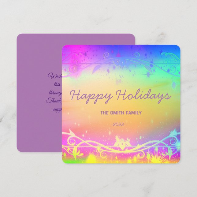 Florescent purple Christmas background Holiday Car (Front/Back)