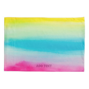 Florescent Rainbow Colors Pillow Case