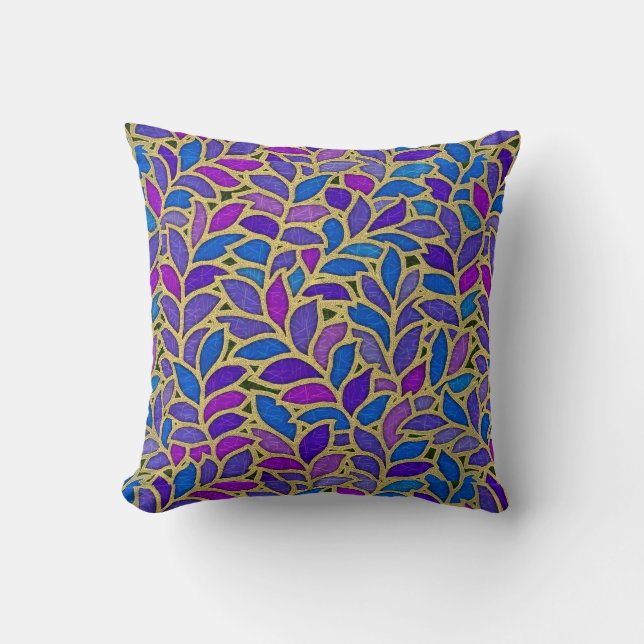 Floresta Greine Purple Throw Pillow (Front)
