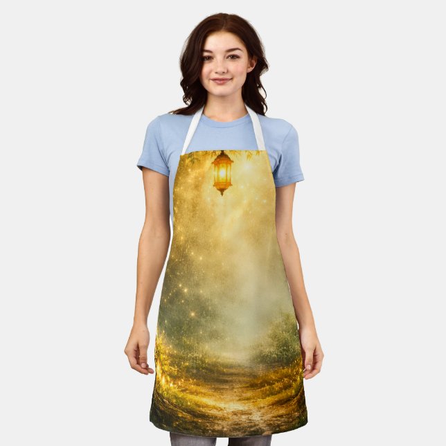 Floret background apron (Worn)
