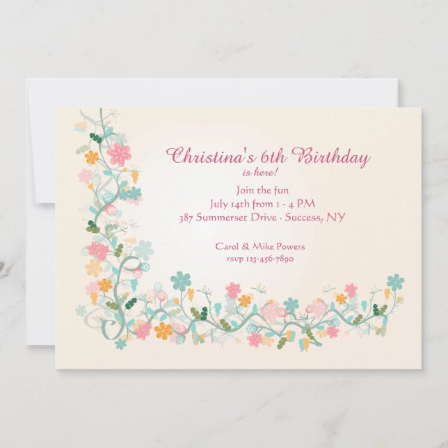 Floret Corner Invitation (Front)