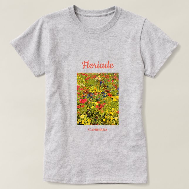 Floriade Canberra flower festival travel art T-Shirt (Design Front)