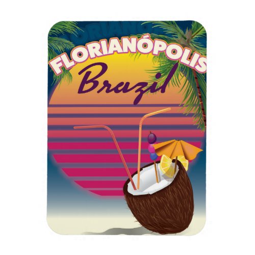 Florianpolis Brazilian travel poster Magnet