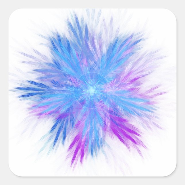 Floribunda Fractal Square Sticker (Front)