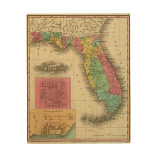 Florida 10 wood wall art
