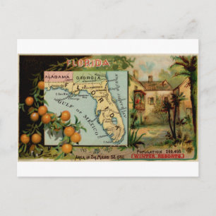 Florida, 1889 vintage card