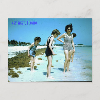 Florida 1965 Key West beach, Key West, Florida Postcard