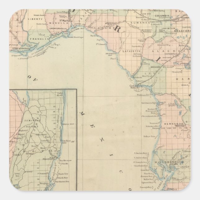 Florida 2 square sticker (Front)