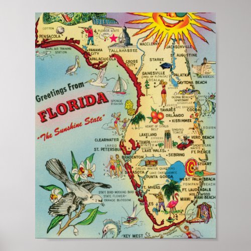 Florida 8x10 Poster Print