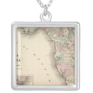 Florida 9 silver plated necklace