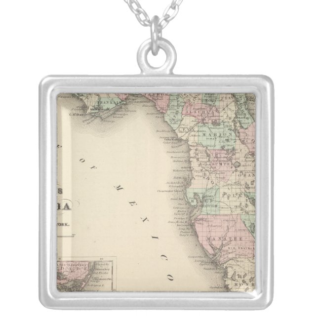 Florida 9 silver plated necklace (Front)