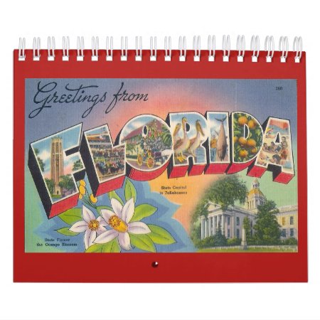 Florida, A Vintage Year Calendar