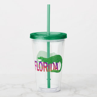 Florida Alligator Acrylic Tumbler