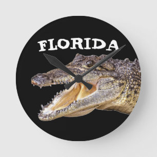 FLORIDA ALLIGATOR Acrylic Wall Clock