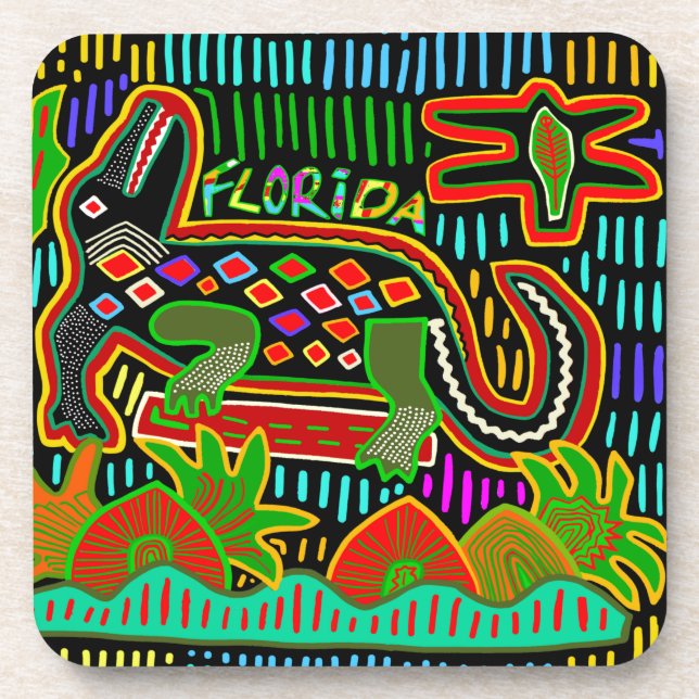 Florida Alligator - Hurrican Critters Beverage Coaster (Front)