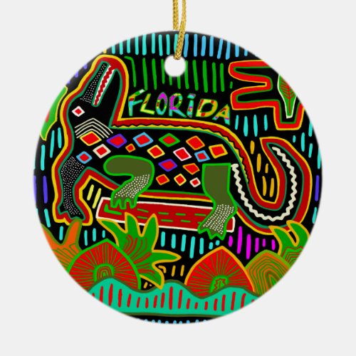 Florida Alligator _ Hurrican Critters Ceramic Ornament