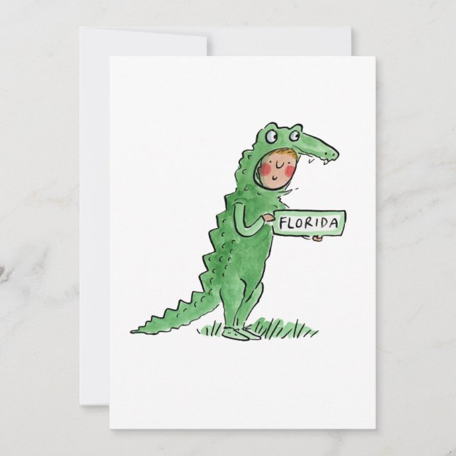 Florida Alligator Invitation (Front)