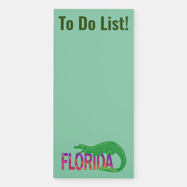 Florida Alligator Magnetic Notepad (Front)