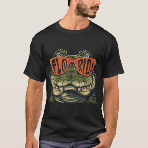 Florida Alligator Wearing Style Sunglasses Florida T-Shirt